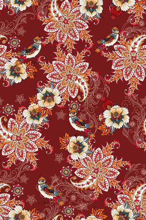 佩斯利印花华亿平台图片