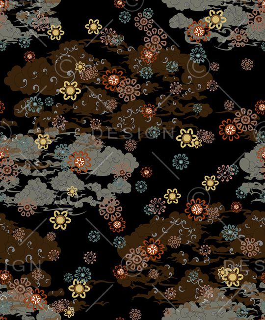 连衣裙印花华亿平台图片