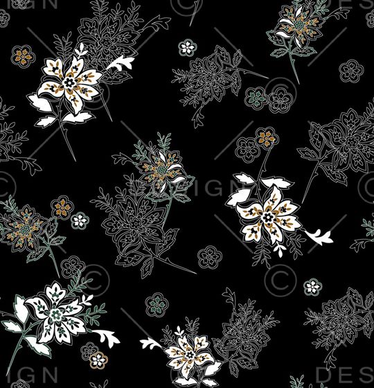 连衣裙印花华亿平台图片