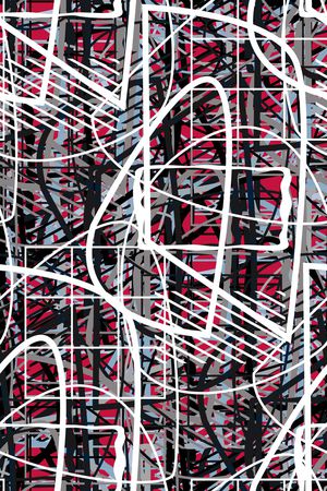 抽象男装印花华亿平台图片