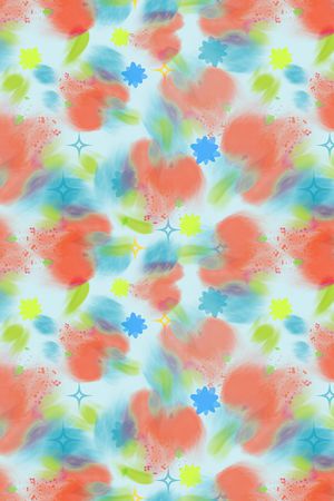 抽象花卉印花华亿平台图片