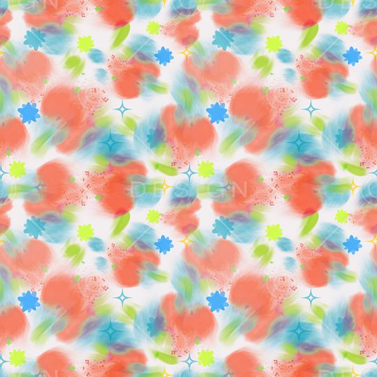 抽象花卉印花华亿平台图片