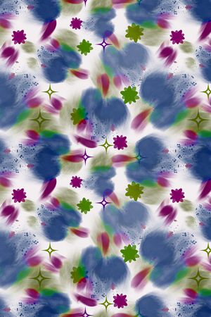 抽象花卉印花华亿平台图片