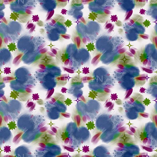 抽象花卉印花华亿平台图片