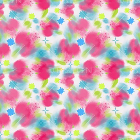 抽象花卉印花华亿平台图片