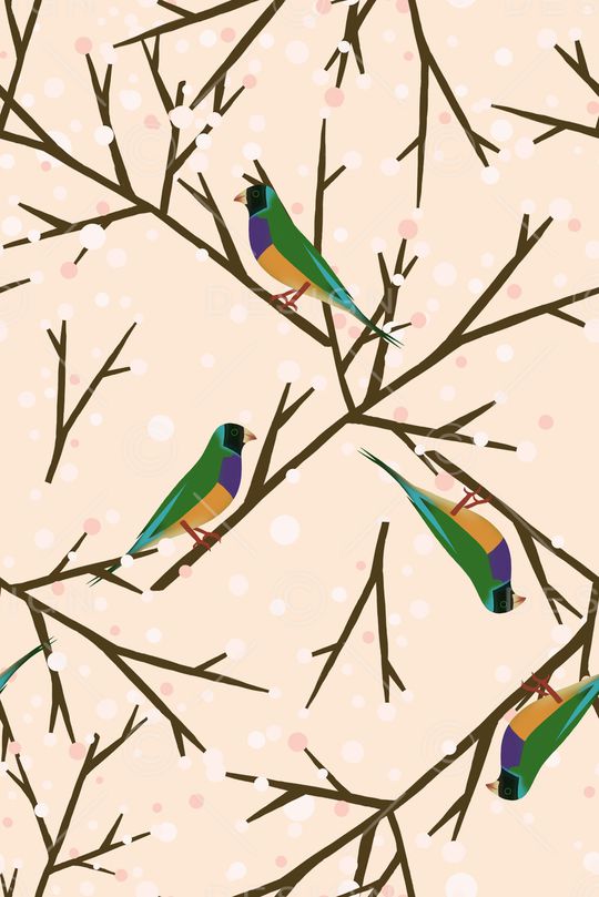 花鸟印花华亿平台图片