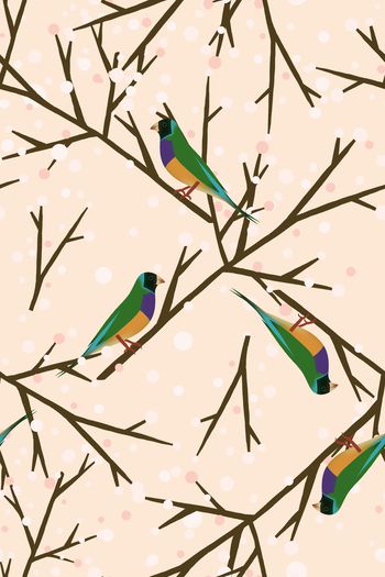 花鸟印花华亿平台图片