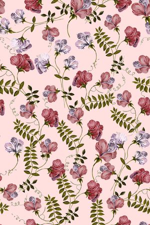 花卉印花华亿平台图片