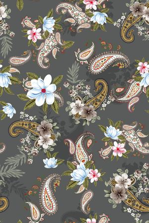 佩斯利印花华亿平台图片