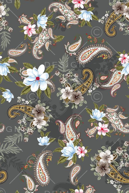 佩斯利印花华亿平台图片