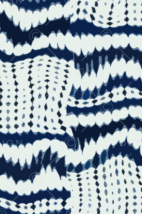 蓝色印花华亿平台图片