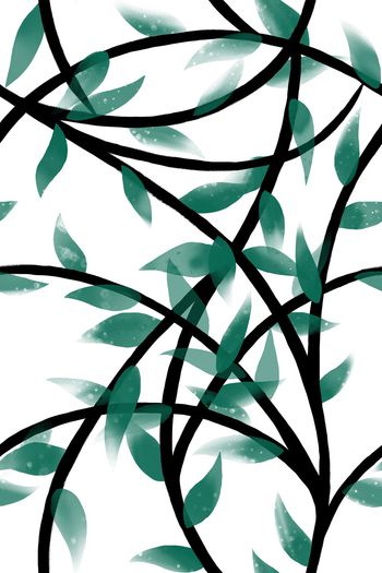 绿植树叶印花华亿平台图片