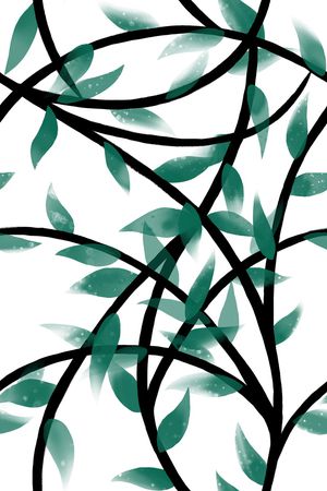 绿植树叶印花华亿平台图片