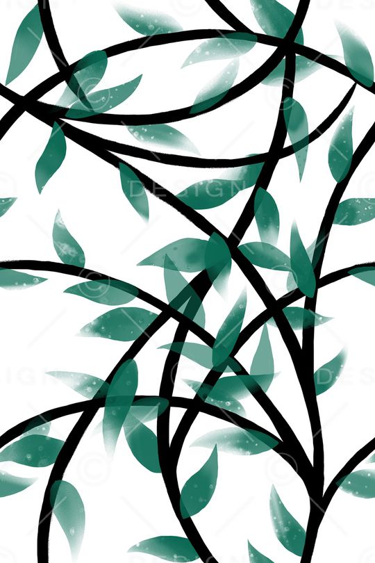 绿植树叶印花华亿平台图片