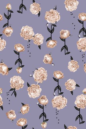 花卉印花华亿平台图片