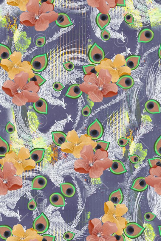 绿植树叶印花华亿平台图片