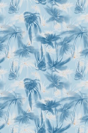 抽象花卉印花华亿平台图片