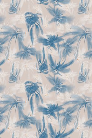 抽象花卉印花华亿平台图片