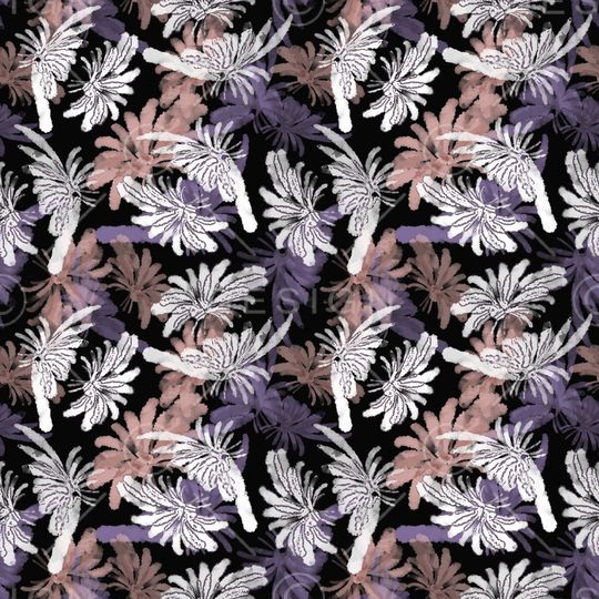 抽象花卉印花华亿平台图片