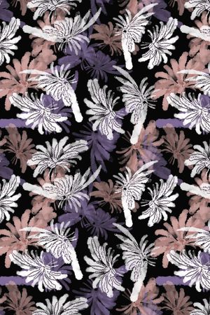 抽象花卉印花华亿平台图片