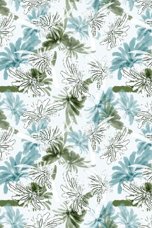 抽象花卉印花华亿平台图片