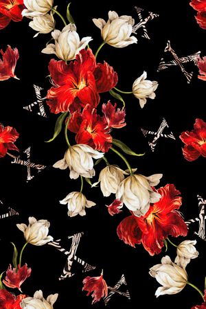 花卉印花华亿平台图片