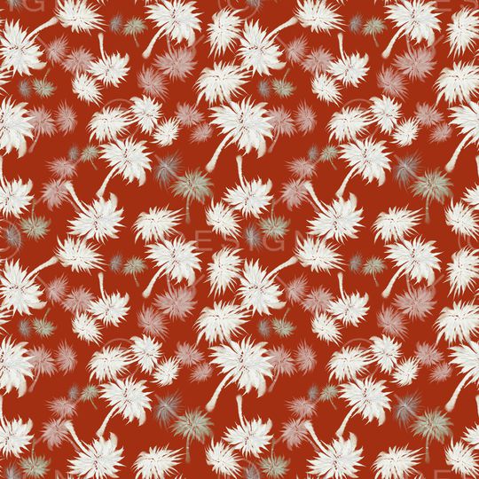 椰子树印花华亿平台图片