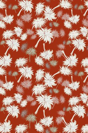 椰子树印花华亿平台图片