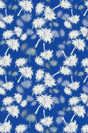 椰子树印花华亿平台图片