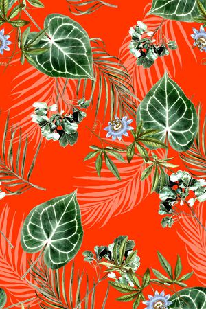 绿植树叶印花华亿平台图片