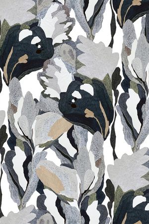 手绘大花印花华亿平台图片