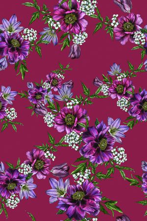 花卉印花华亿平台图片