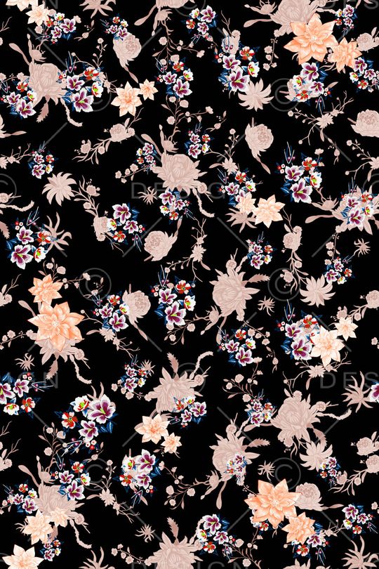 花卉印花华亿平台图片