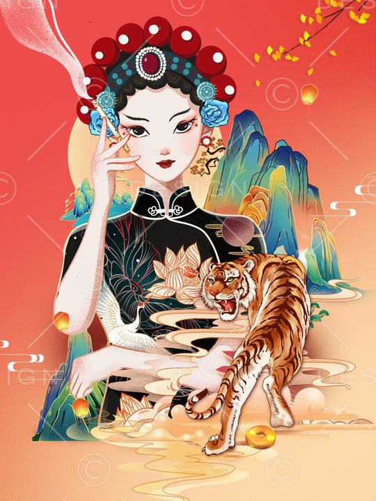 老虎印花华亿平台图片