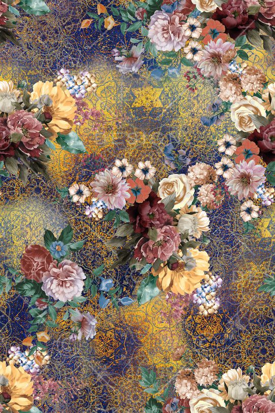 花卉印花华亿平台图片