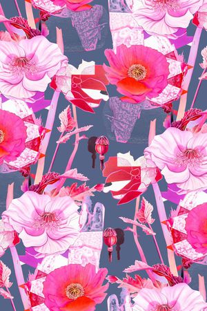 虞美人印花华亿平台图片