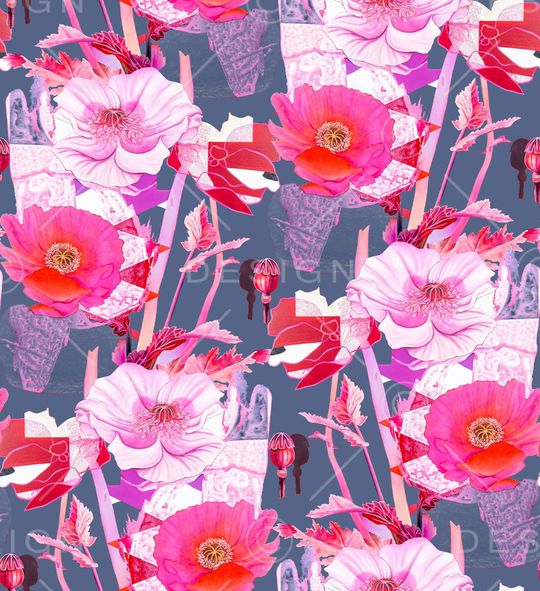 虞美人印花华亿平台图片