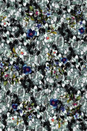 彩底花卉印花华亿平台图片