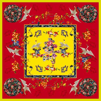 方巾印花华亿平台图片