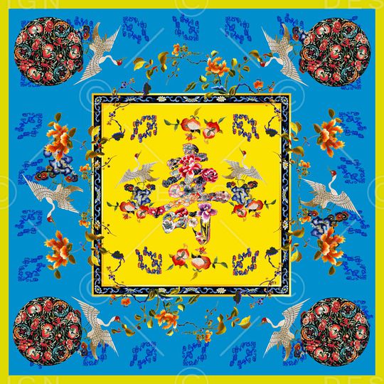 方巾印花华亿平台图片