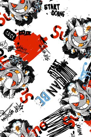 涂鸦印花华亿平台图片