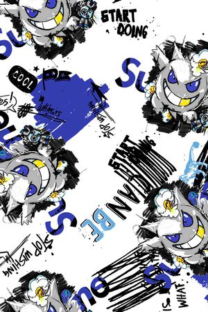 涂鸦印花华亿平台图片