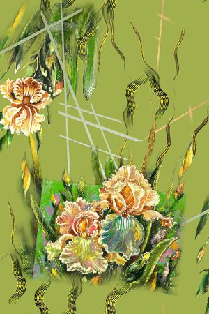 花卉印花华亿平台图片