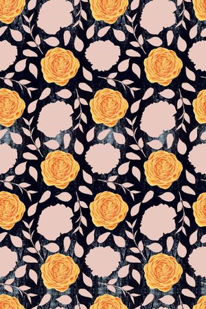 玫瑰花印花华亿平台图片