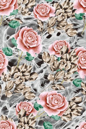 玫瑰花印花华亿平台图片