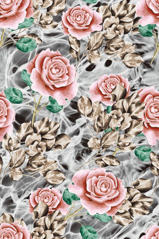 玫瑰花印花华亿平台图片