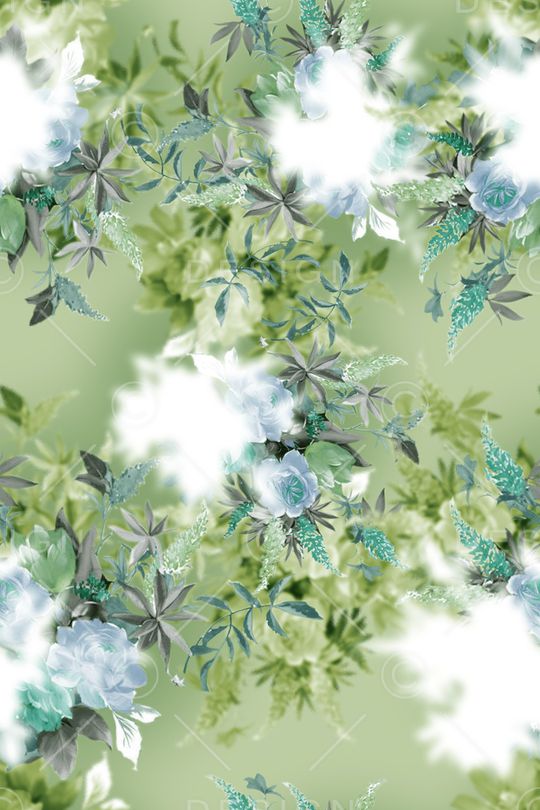 清爽底花卉印花华亿平台图片