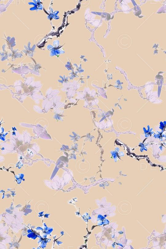 玉兰花印花华亿平台图片