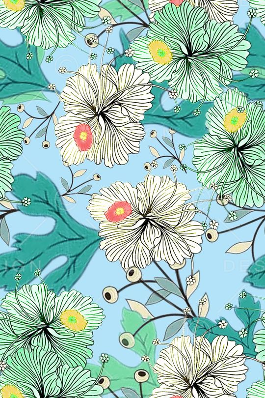 花卉印花华亿平台图片