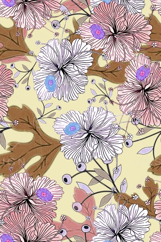 花卉印花华亿平台图片